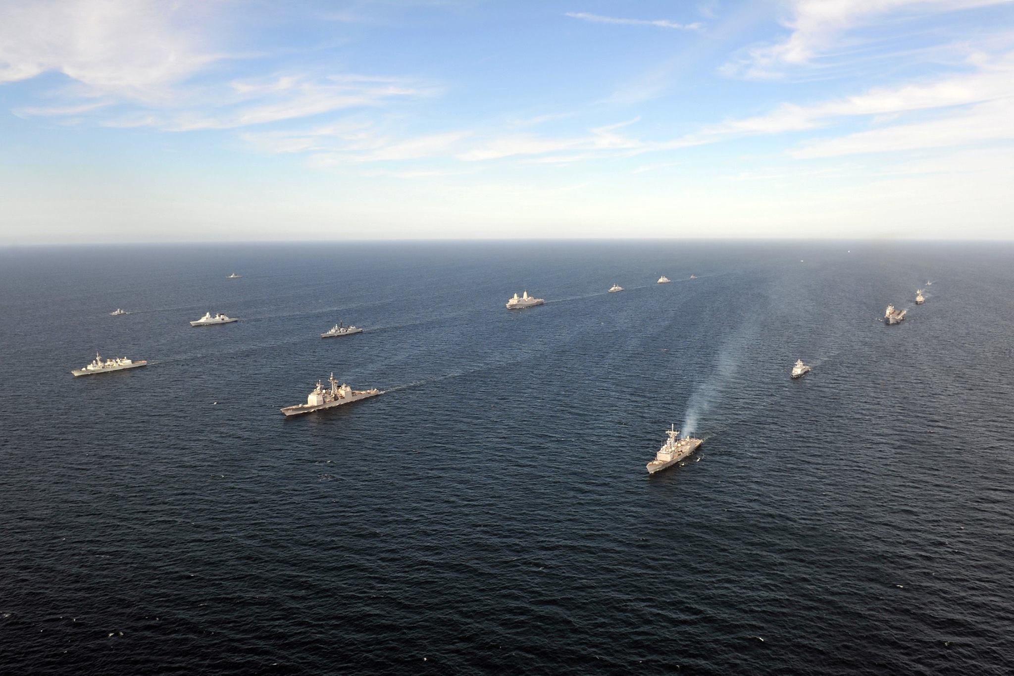 NATO and allied vessels underway during 'BALTOPS' in the Baltic Sea