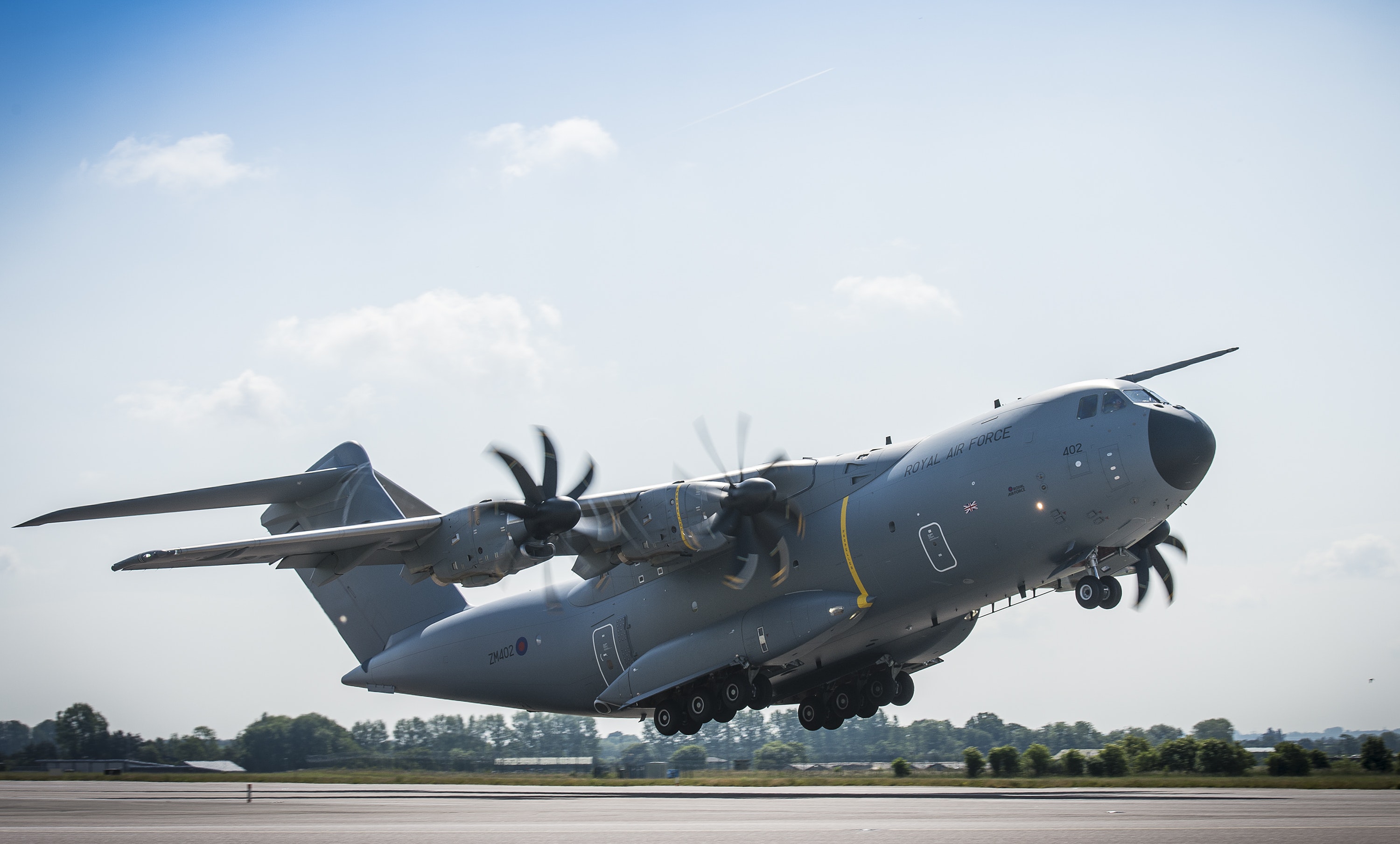 A400M Takes off from RAF Brize Norton.