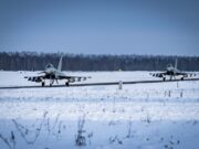 NATO aircraft conduct close air support training in Baltics