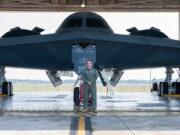 RAF officer flies in American B-2 Stealth Bomber