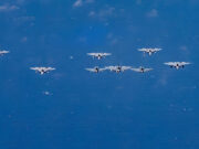 German and Japanese warplanes fly together in joint exercise