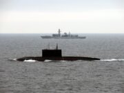 Images show British warship shadow Russian submarine near UK