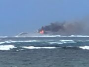 New Zealand naval ship runs aground, catches fire, sinks