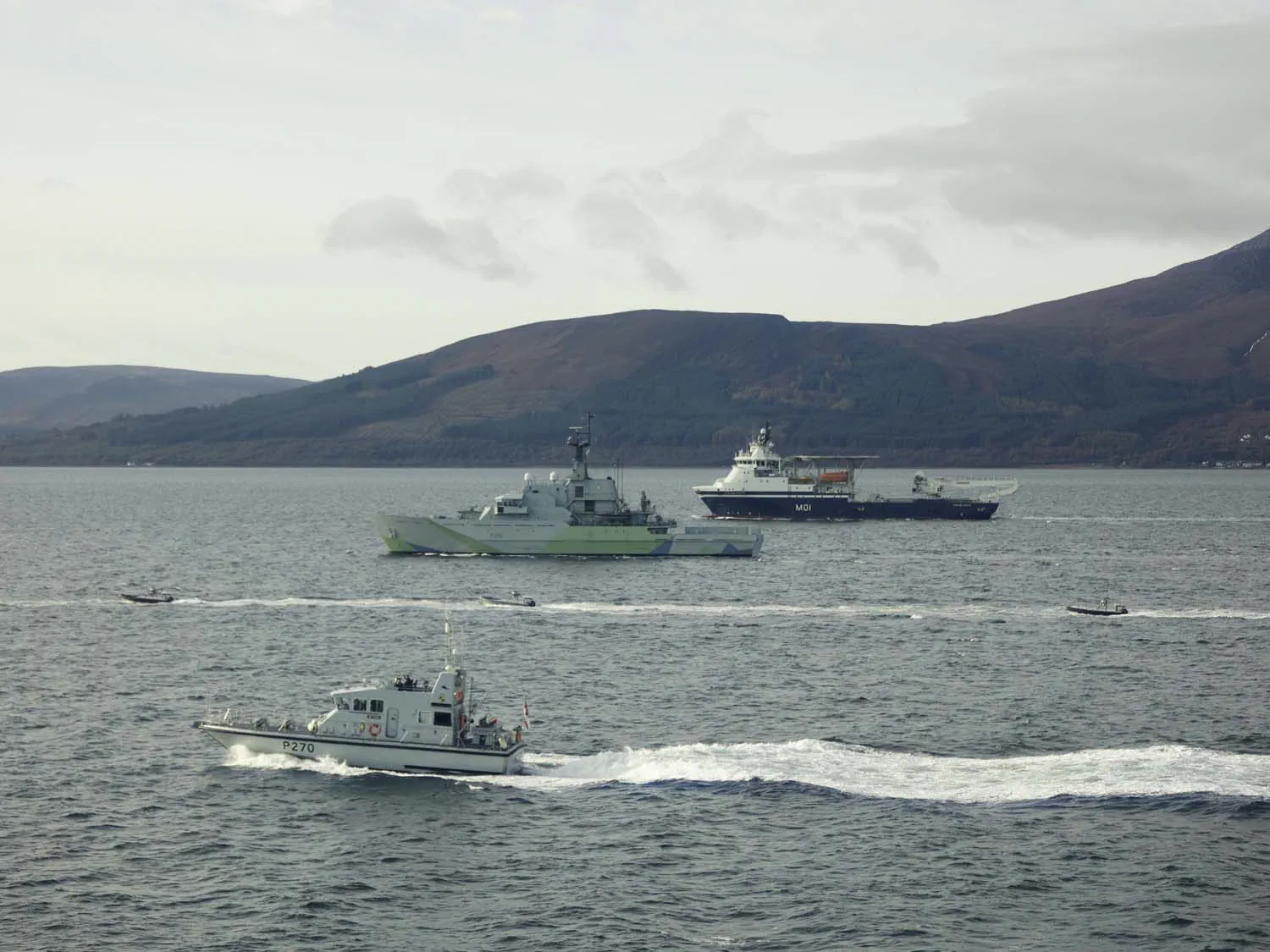 Royal Navy ship ‘surrounded’ by drone boat swarm