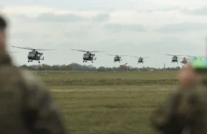 British and French helicopters in huge air assault exercse