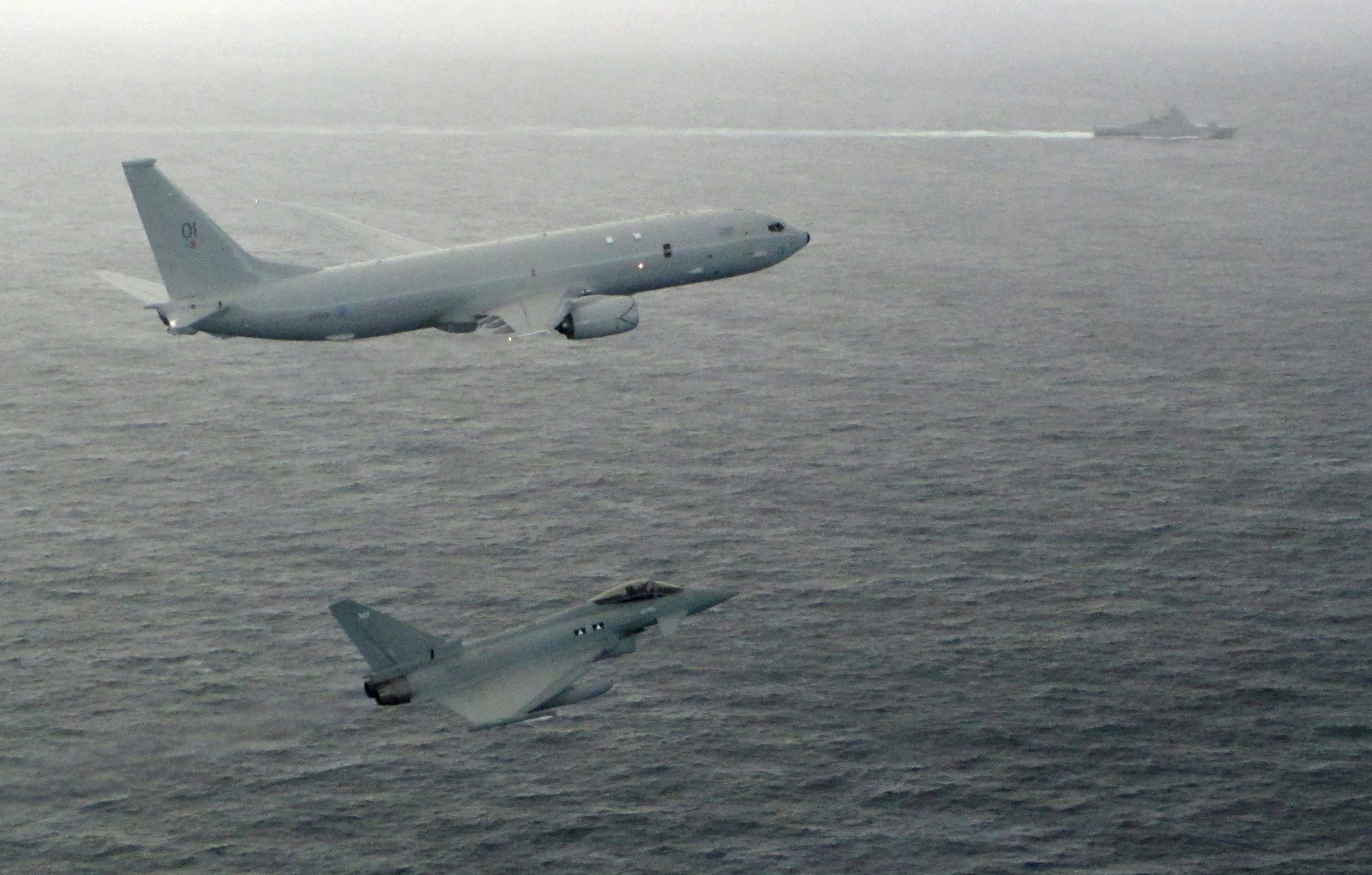 British P-8 Poseidon shadows Russian warship for first time
