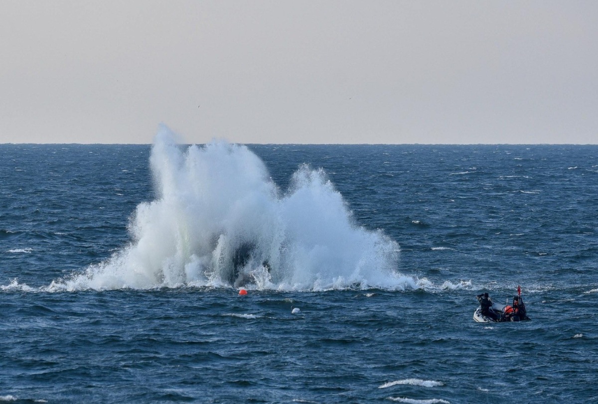 NATO vessels find shipwreck while clearing 27 mines
