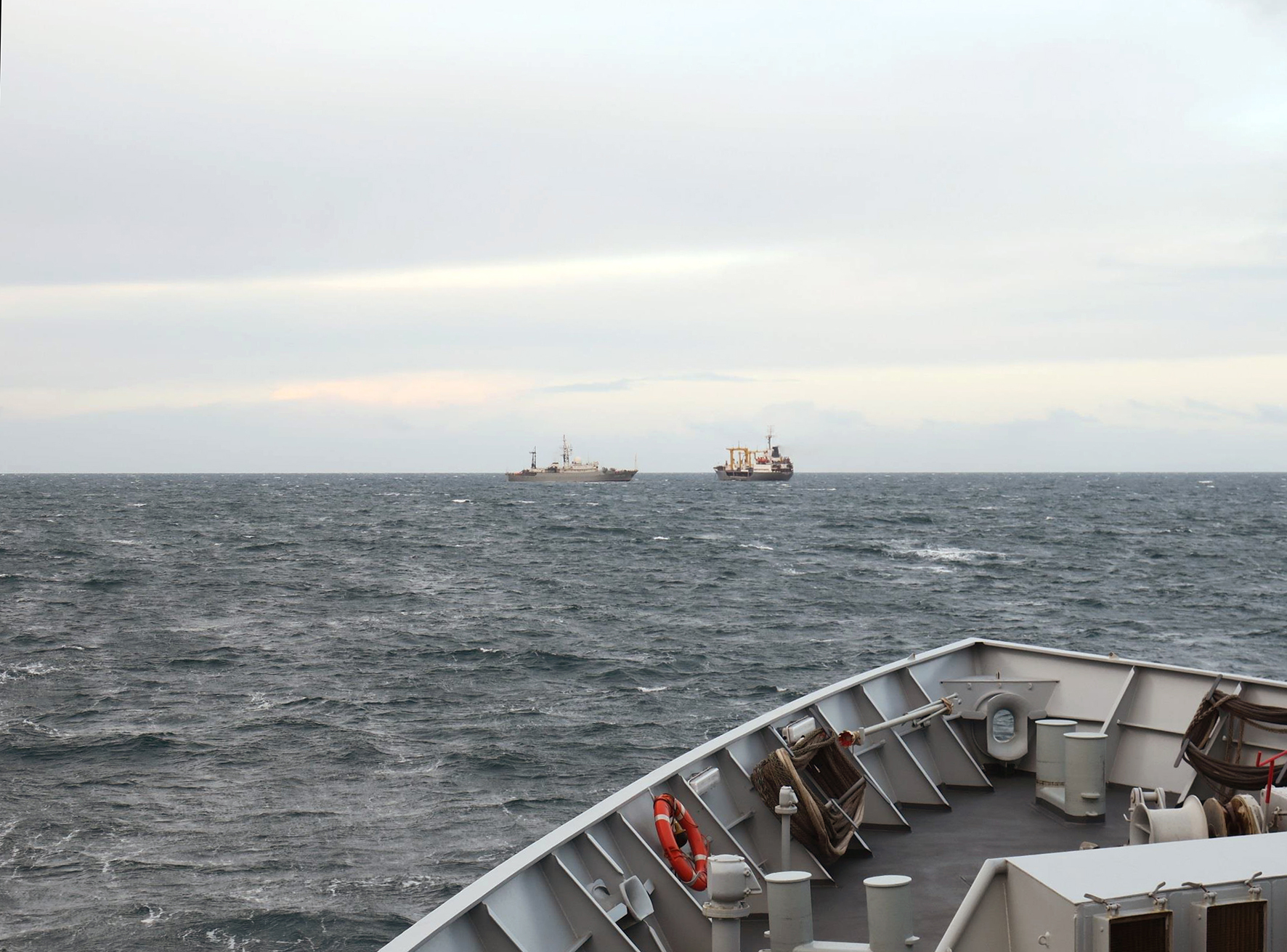 British ship ‘keeps close eye’ on Russian spyship off Scotland