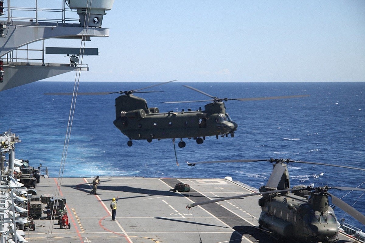 HMS Ocean in Gibraltar to load up on supplies bound for the Caribbean