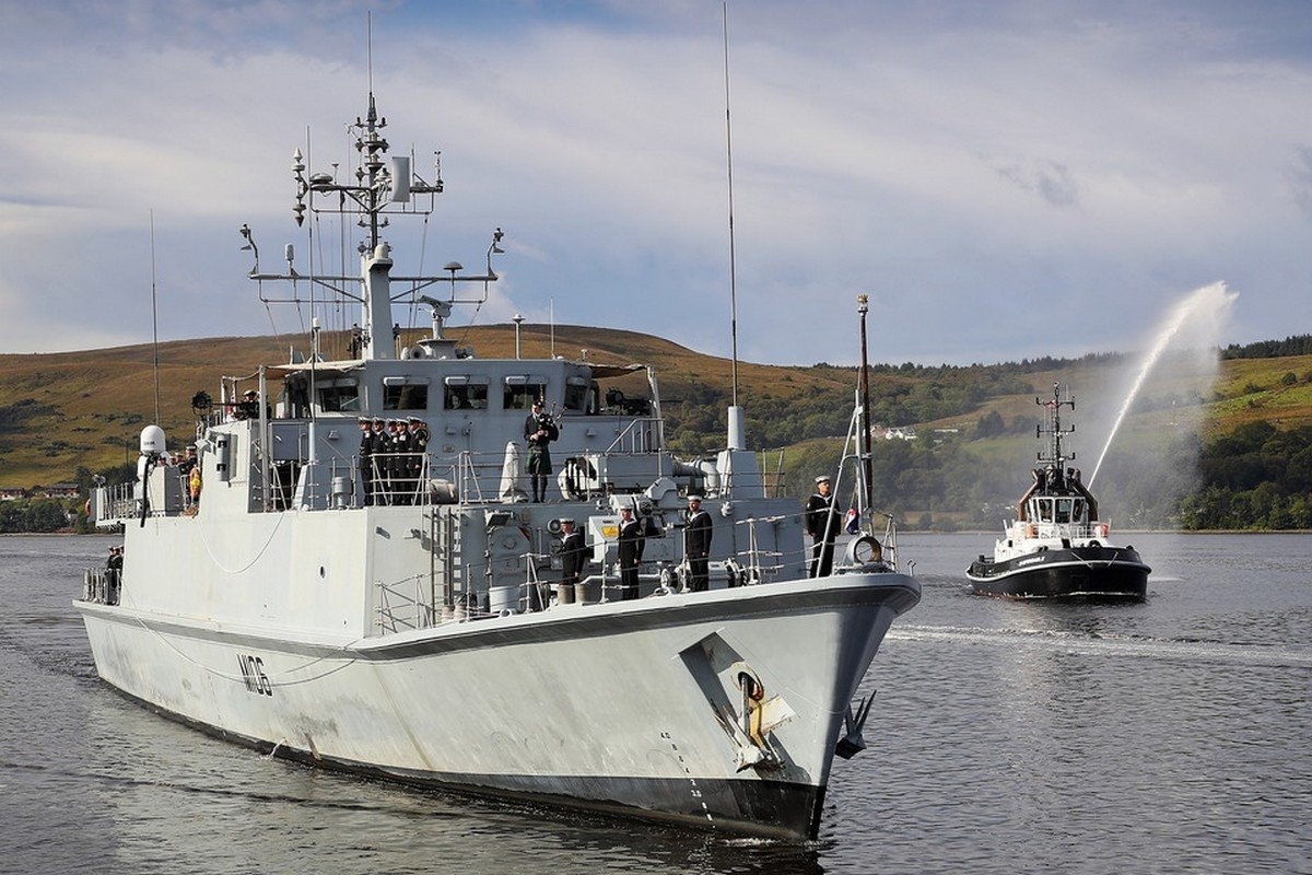 SCOTTISH MINE HUNTER HOME AFTER THREE-YEAR TOUR