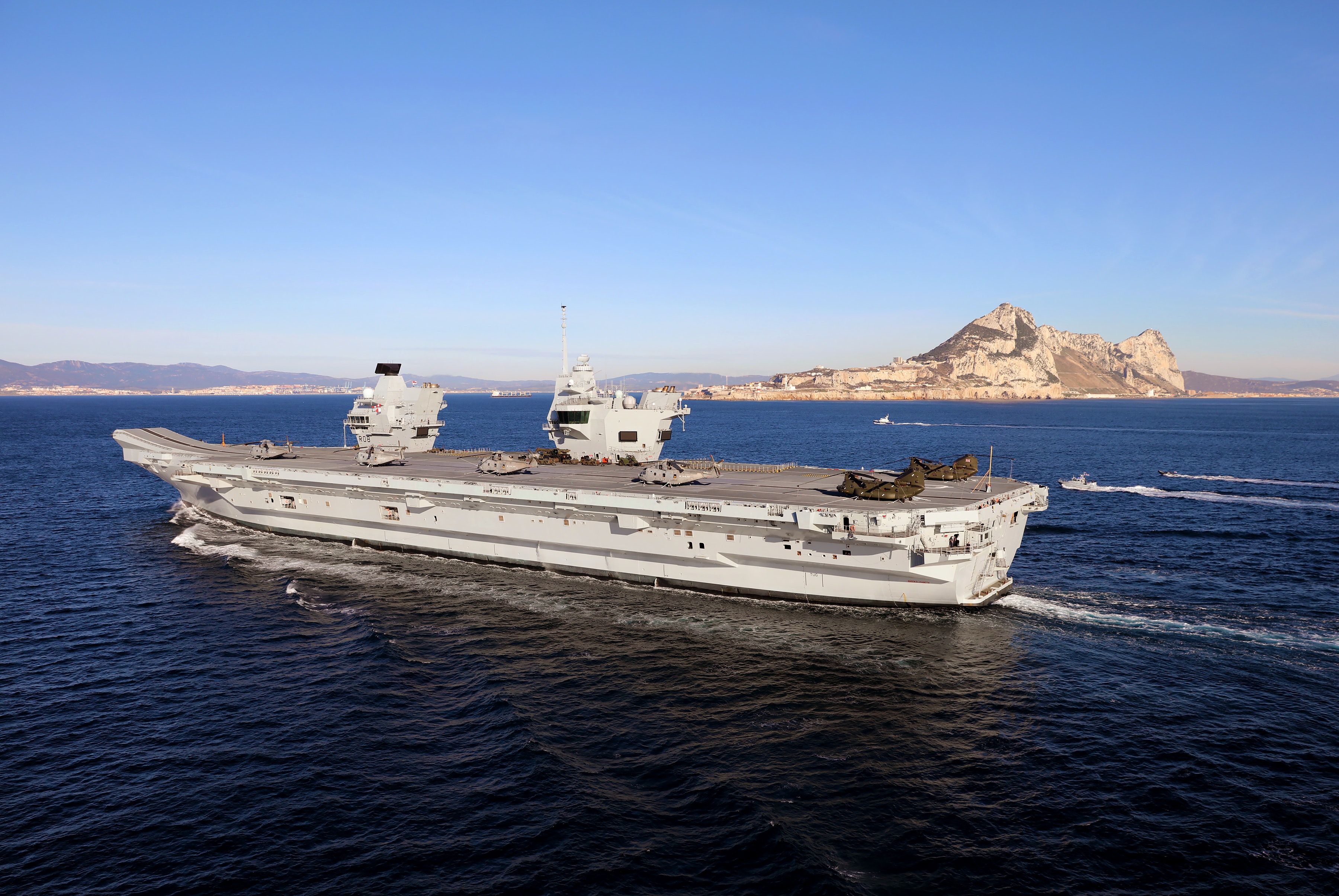 HMS QUEEN ELIZABETH ARRIVES IN GIBRALTAR FOR FIRST OVERSEAS VISIT