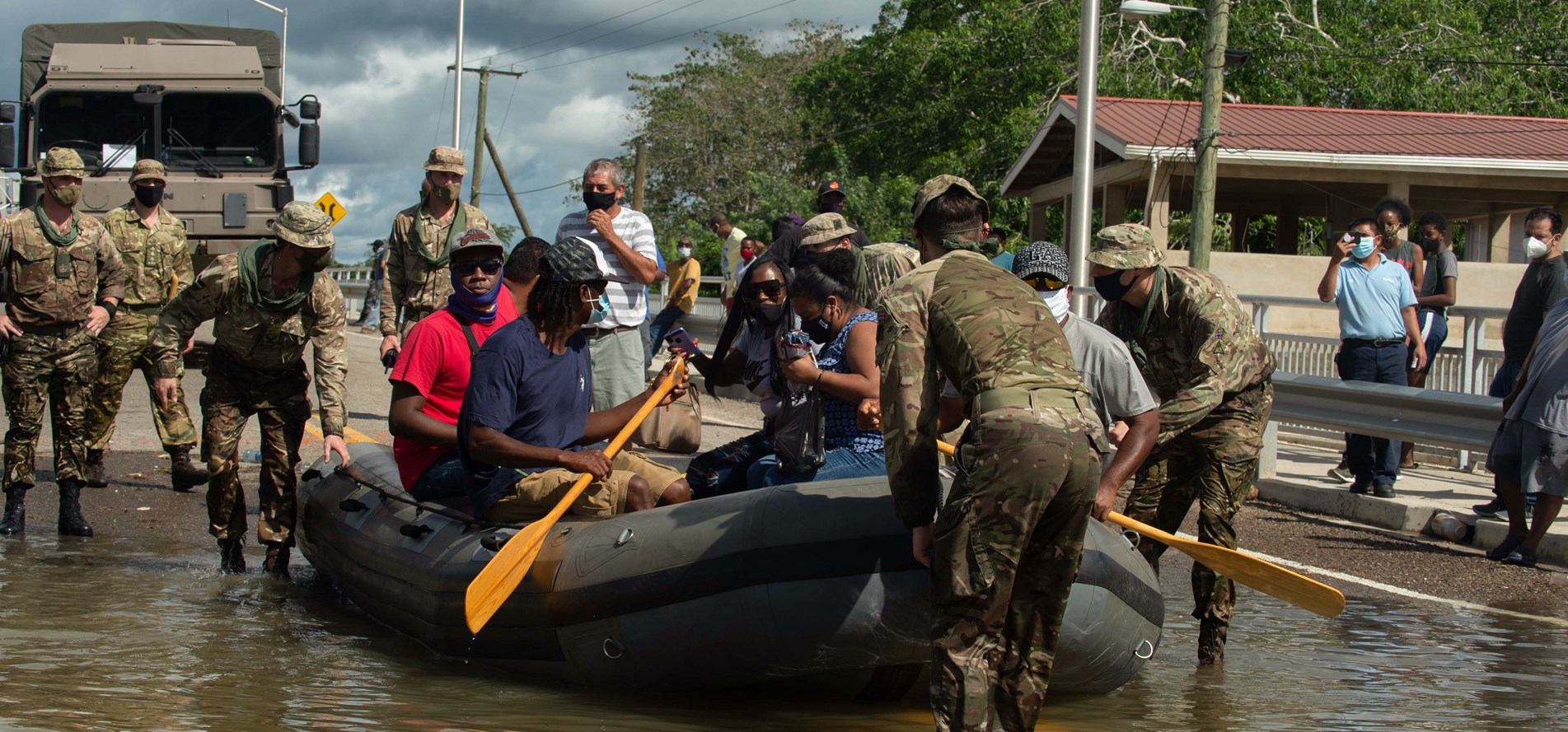 British Army undertake disaster relief in Belize