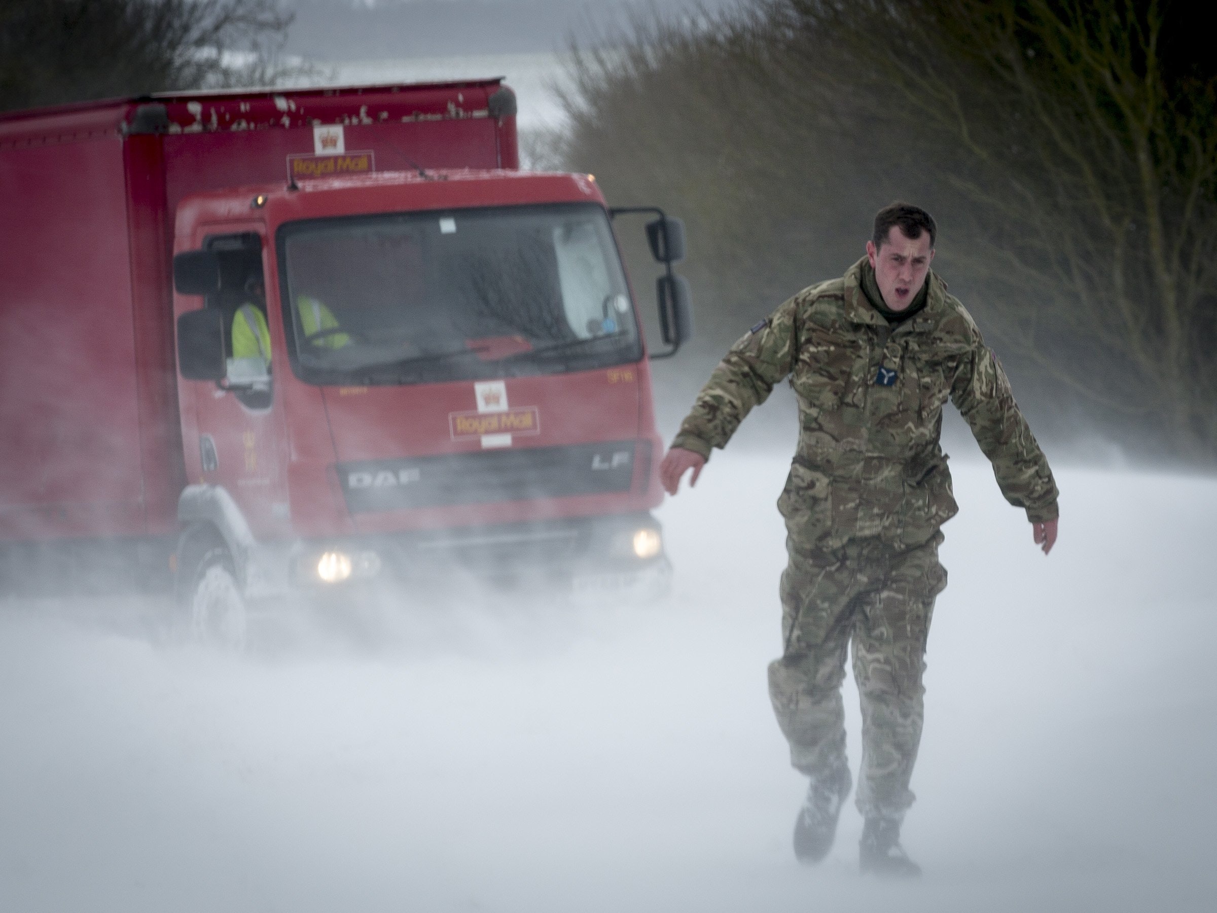 British armed forces engage in massive snow relief effort
