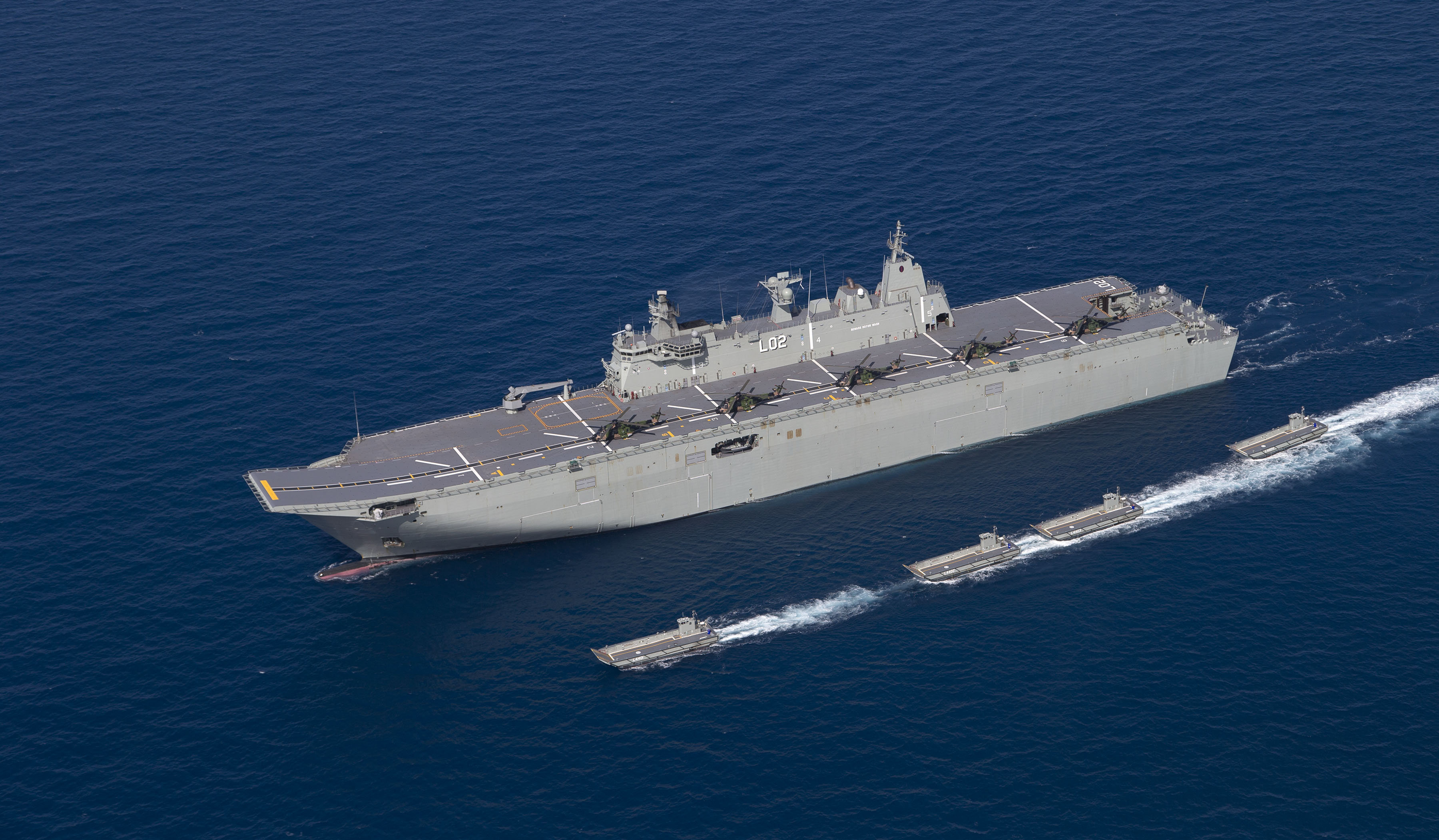Australian helicopter carrier ‘followed closely’ by Chinese warships