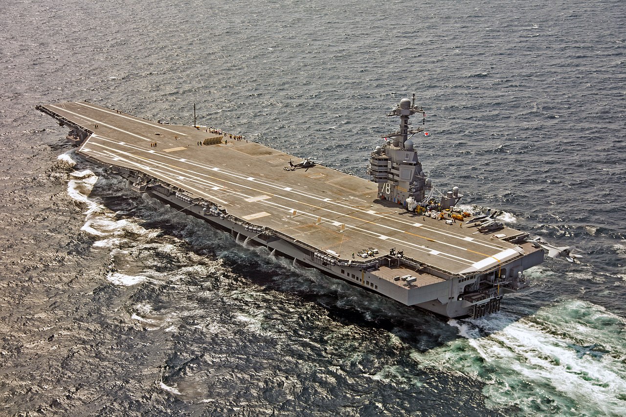 US Navy trials USS Gerald R. Ford combat systems at sea